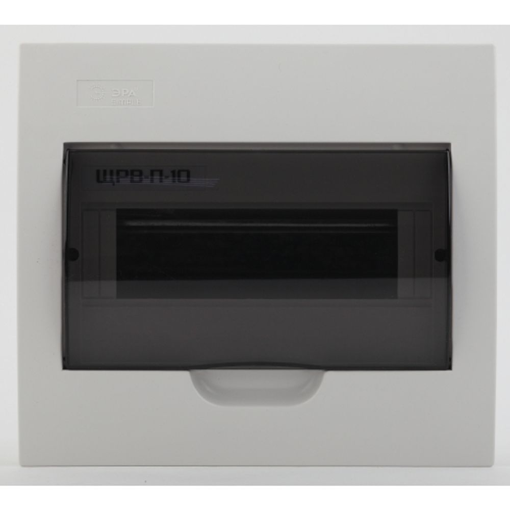 Корпус пластиковый встраиваемый ЭРА SIMPLE ЩРВ-П-10 IP41 прозрачная крышка белый | Корпуса пластиковые распределительные
