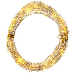 GAEM Электрогирлянда, L1055 W0,1 H0,1 см (100 теп белых LED, 8 реж свеч,серебр шнур, 3 W)