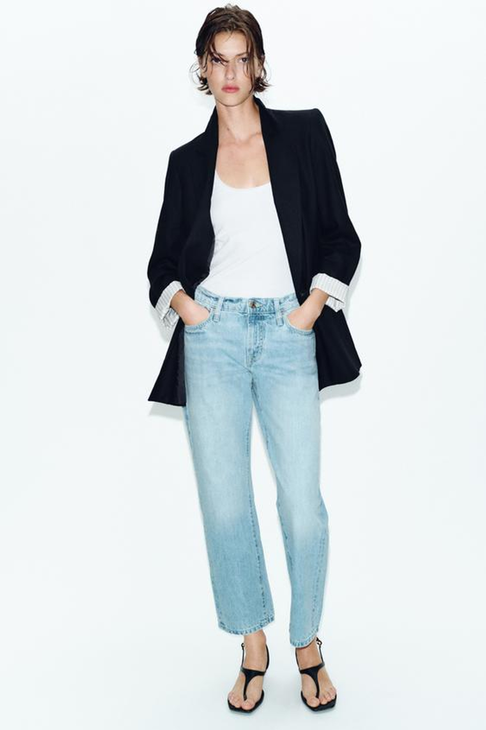 Z1975 УКОРОЧЕННЫЕ ДЖИНСЫ С СРЕДНЕЙ ЛИНИЕЙ ТАЛИИ - ZARA