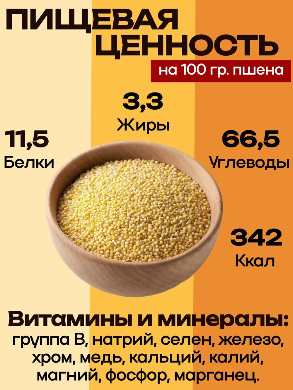 Крупа пшено Аливико шлифованная 800 гр без глютена, для каш и диеты 2 шт.