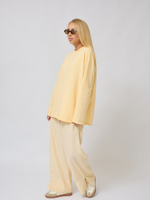 Лонгслив оверсайз из футера