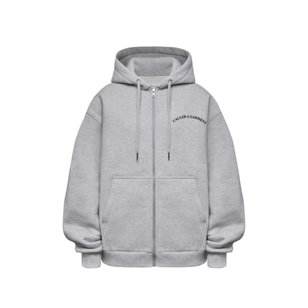 Худи Called a Garment Stamp Heavy Cotton Zip Hoodie "Grey Melange"