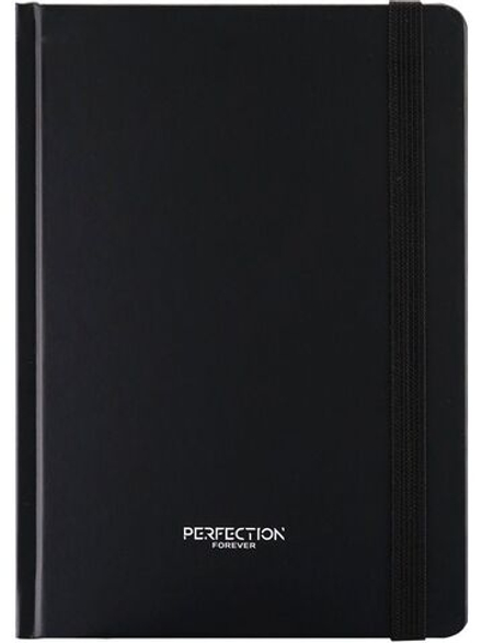 Блокнот А5 7БЦ 96л "Черная обложка" мат.лам., резинка, кл.