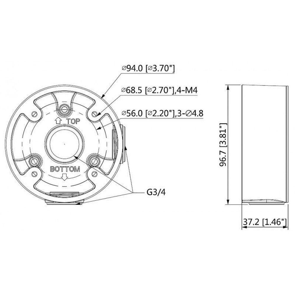 Монтажная коробка Dahua DH-PFA13A-E
