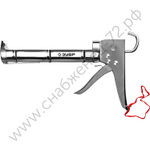 ЗУБР 310 мл хромированный, полукорпусной пистолет для герметика, ПРОФЕССИОНАЛ (06625)