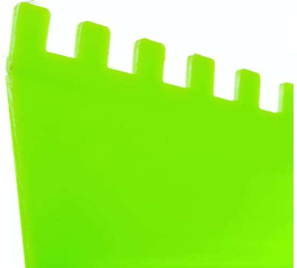 ШПАТЕЛЬ Д/КЛЕЯ СИБРТЕХ ПЛАСТМАССОВЫЙ ЗУБЧАТЫЙ 6Х6ММ 86015