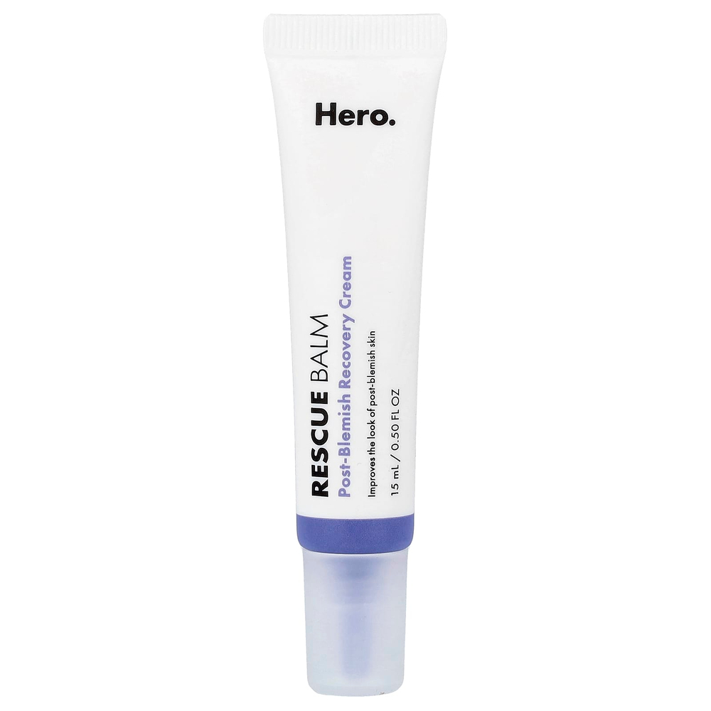 Hero Cosmetics, Rescue Balm, восстанавливающий крем для устранения высыпаний, 15 мл (0,5 жидк. унции)