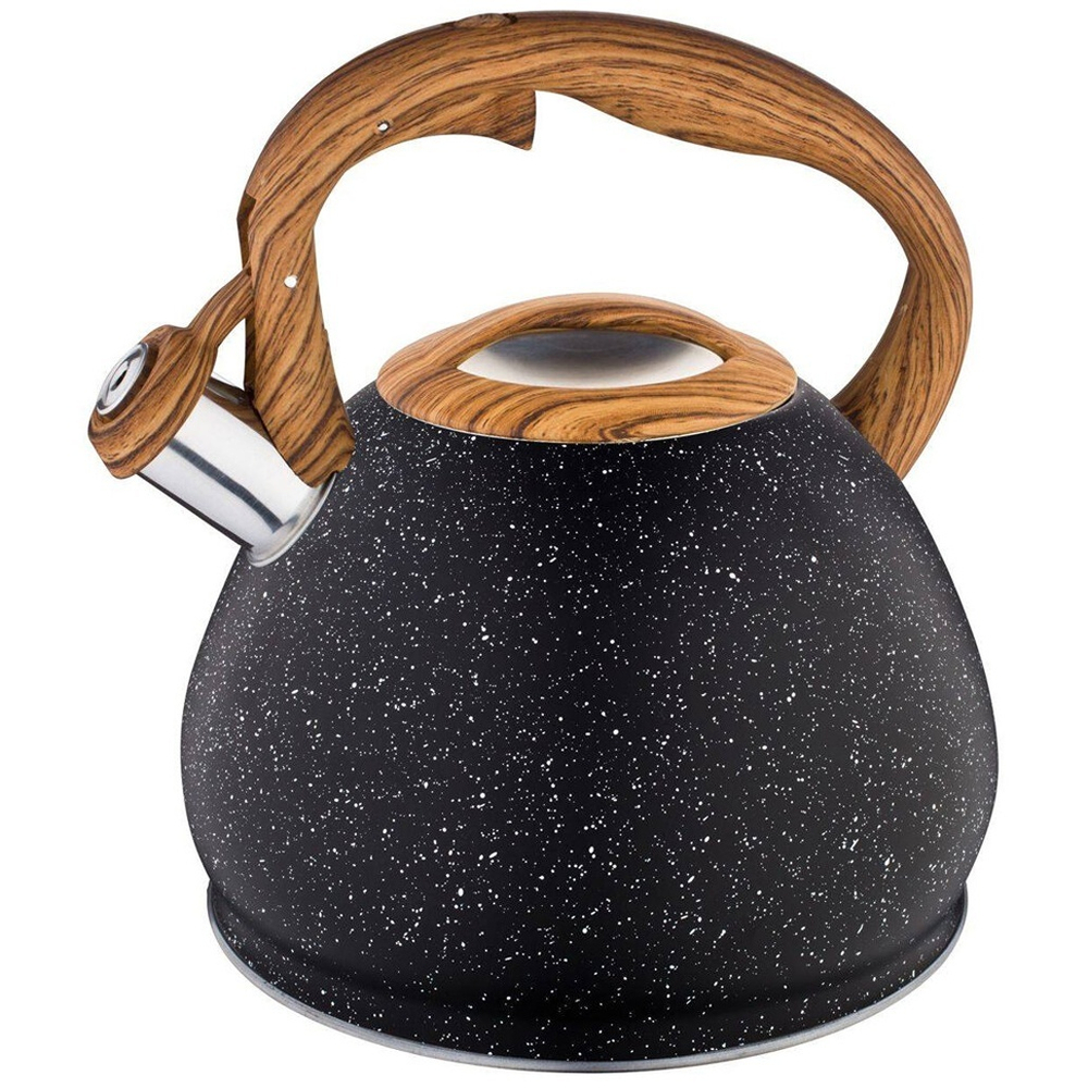 Чайник 3л со свистком, индукция, цвет серый мрамор