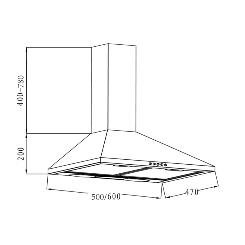 Кухонная вытяжка MACBI DMV DMV50 (BROWN) Коричневая 650 м/3 , купольная
