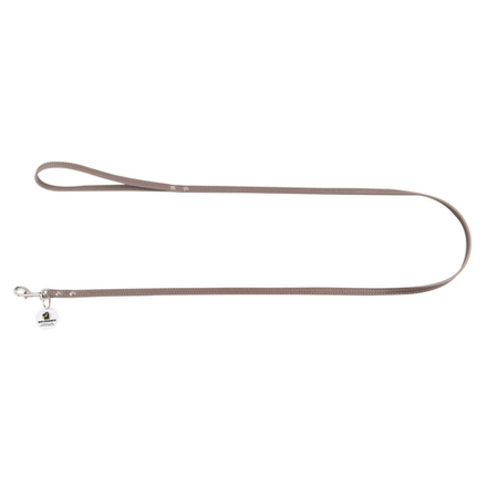 Поводок Mr.Kranch для собак из натуральной кожи с QR-адресником 130см 10мм бежевый