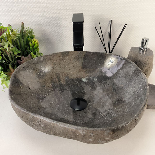 Раковина из речного камня RS-65143 46*40*15 0861