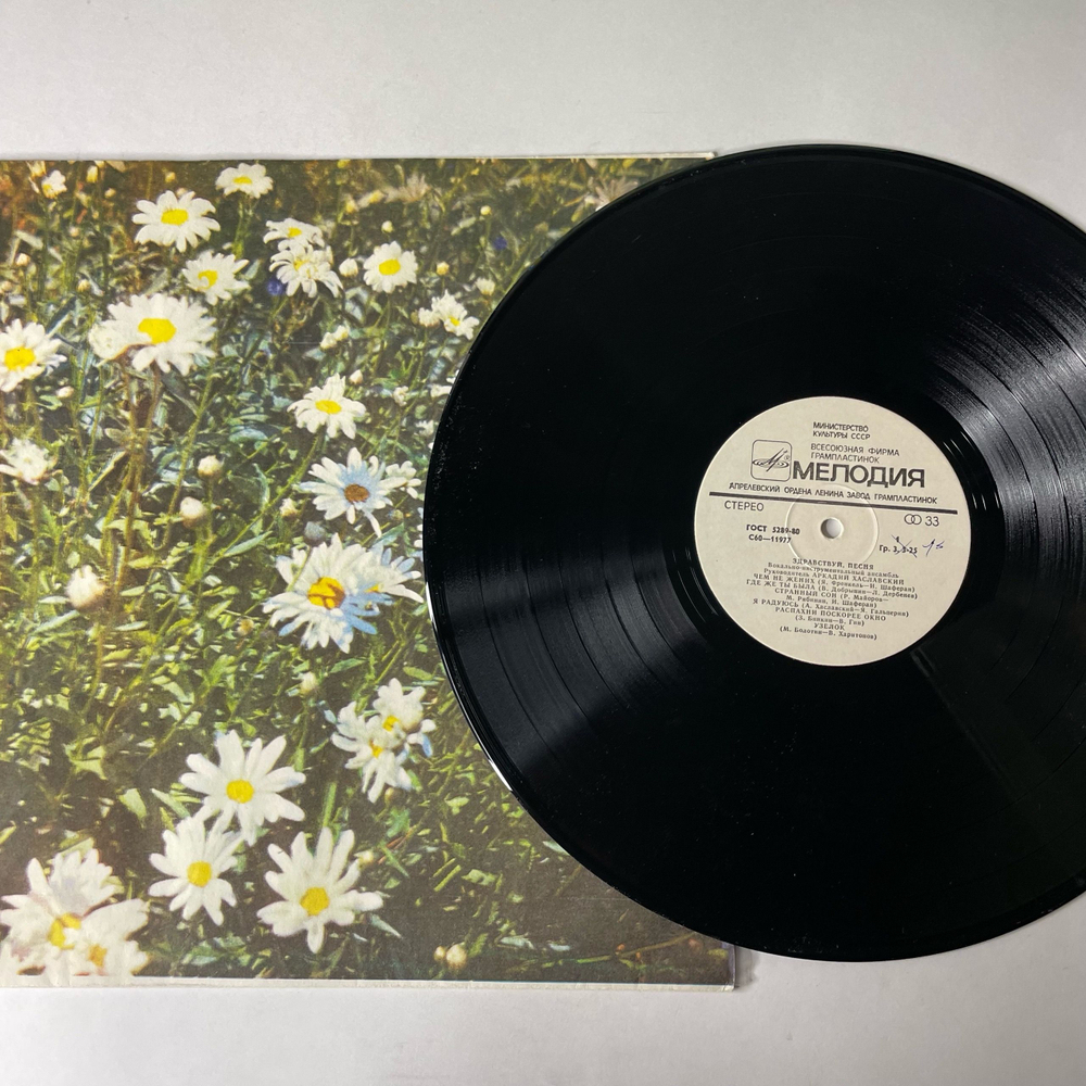 Винтажная виниловая пластинка LP Здравствуй, Песня, Девчонка Из Квартиры 45 (СССР 1979)