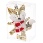 Ёлочная игрушка «Весёлый лисёнок» 8.8*5.5*13.5 см, Шампань