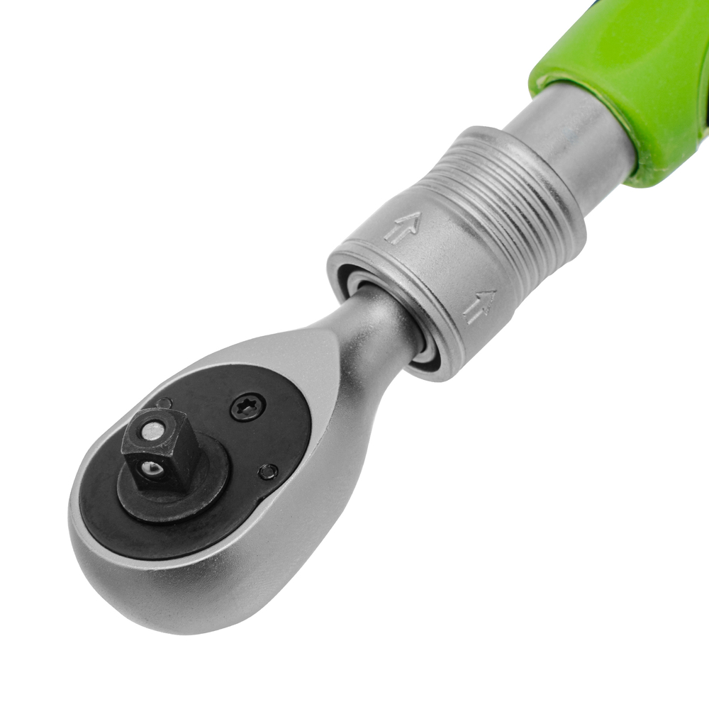 Ключ-трещотка телескопический 1/4", 170-230 мм, 72 зуба, с быстрым сбросом Сибртех