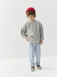 Свитшот велюровый "Серый меланж"