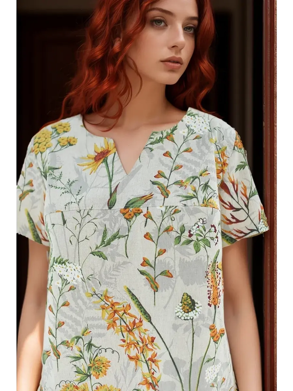 платье льняное летнее