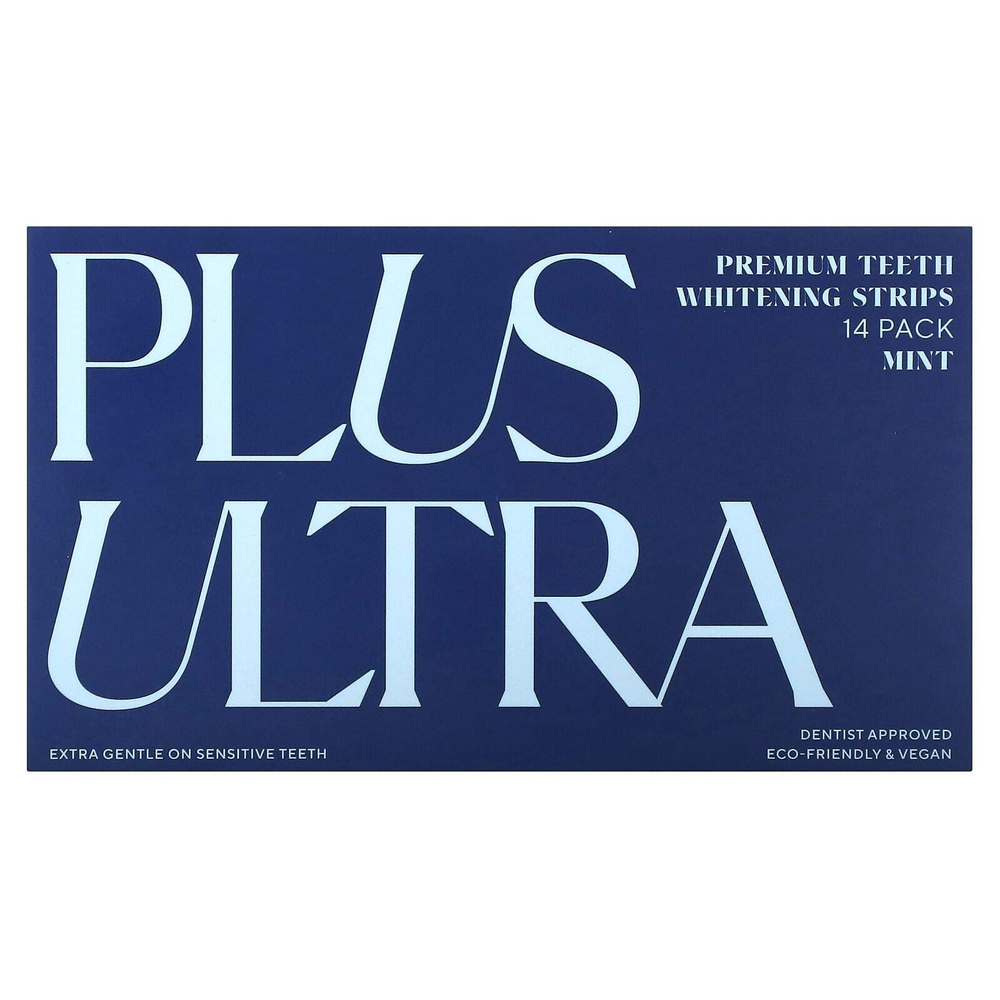 Plus Ultra, премиальные полоски для отбеливания зубов, мята, 14 шт.