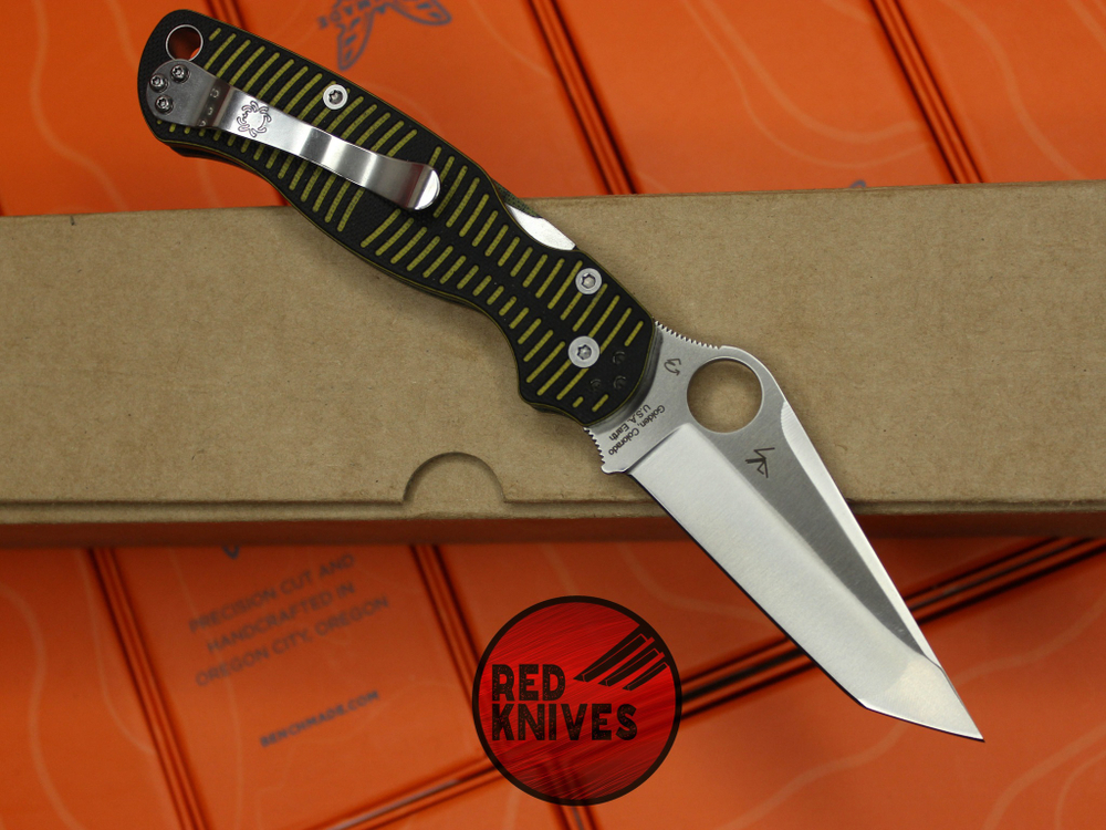 Нож Spyderco ParaMilitary 2 Salt TANTO - расцветка пчела, клинок танто
