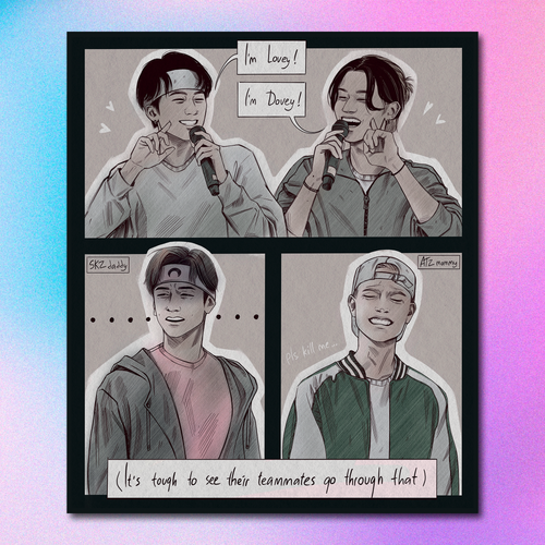 Арт принт / igyx_art / Чанбин & Уён & Бан Чан & Хонджун