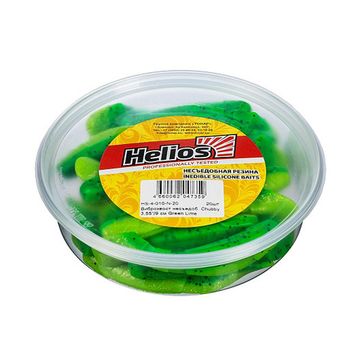 Виброхвост несъедоб. Chubby 3,55'/9 см Green Lime 20шт. (HS-4-010-N-20) Helios