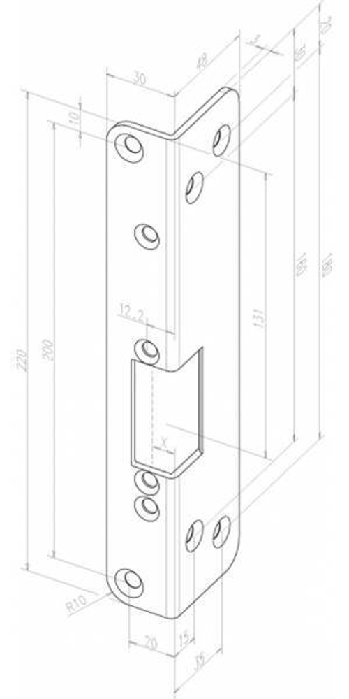 Угловая запорная планка 973