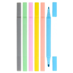 Маркер текстовыделитель, двусторонний, Basir, квадратный корпус, 6 цветов