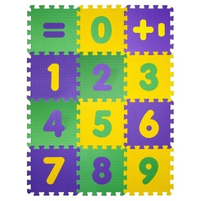 Коврик-пазл BABYPUZZ (12 плит 33x33x1см, ~1,3кв.м./уп) Математика