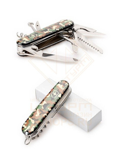 Нож многофункциональный Victorinox Huntsman 91 мм, Woodland