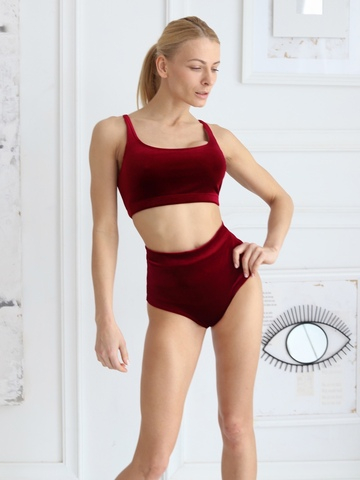 Топ Vogue Velvet, Бордовый