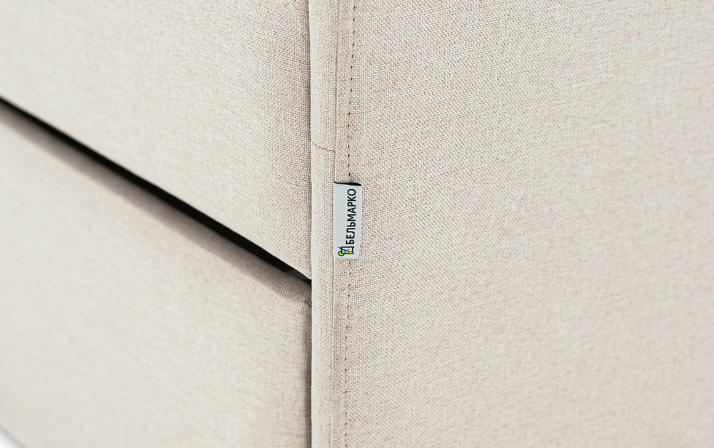 Детская мягкая кровать с ящиком Бельмарко Letmo карамель рогожка