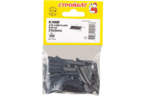 КЛИНЬЯ Д/КАФЕЛЬНОЙ ПЛИТКИ 24Х5ММ 100ШТ