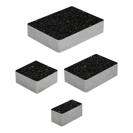 Тротуарная плитка МЮНХЕН - Стоунмикс Черный, комплект из 4 видов плит