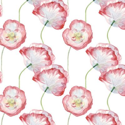 Бесшовный принт c маками