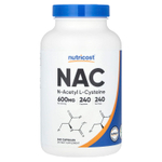Nutricost, NAC, 600 мг, 240 капсул