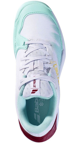 Детские кроссовки для Падел Babolat Jet Premura 2 JR - white/red dahlia