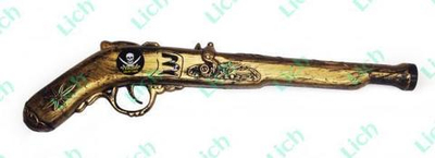 Пистолет пластиковый золотой