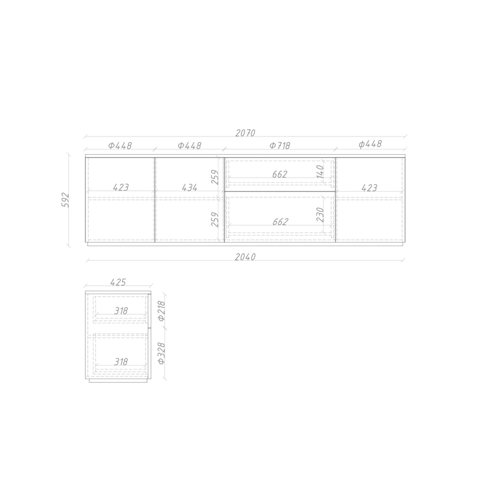 Тумба напольная ML089R