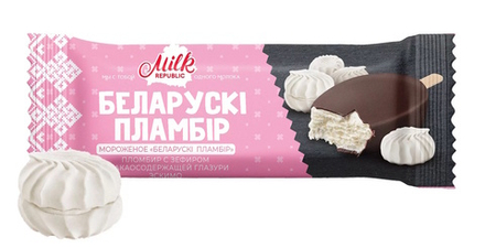 Эскимо "Белорусский пломбир" Пломбир с зефиром 70г. Минск