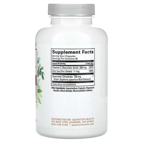 Quantum Health, Супер кверцетин +, 180 капсул