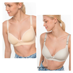 Бюcт для беременных и кормящих с чашками застежка спереди "Euromama", хлопок 95%,цвета в ассортименте, размеры 42/95(95С)