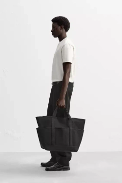 ZARA ФУТБОЛКА ИЗ ПЛОТНОЙ ТКАНИ, ЭКРЮ