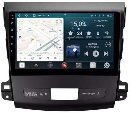 Магнитола для Mitsubishi Outlander XL, Peugeot 4007, Citroen C-Crosser - Redpower 056 Android 10, ТОП процессор, 6Гб+128Гб, CarPlay, SIM-слот