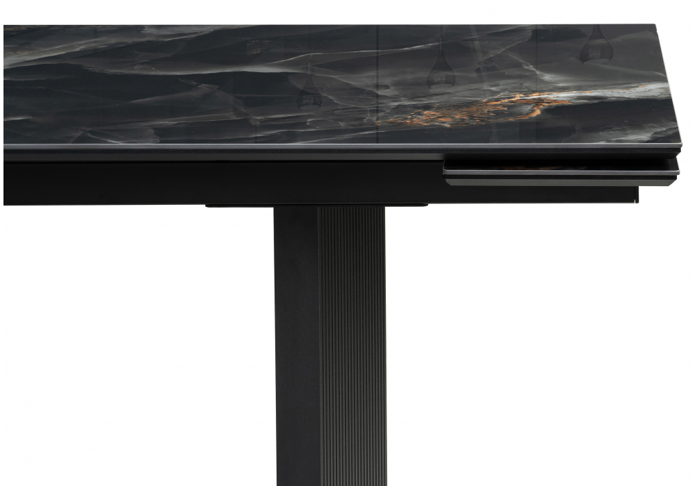 Керамический стол Woodville Монерон 200(260)х100х77 black paradise, черный