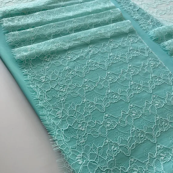 Кружево реснички ментол (26*150 см)