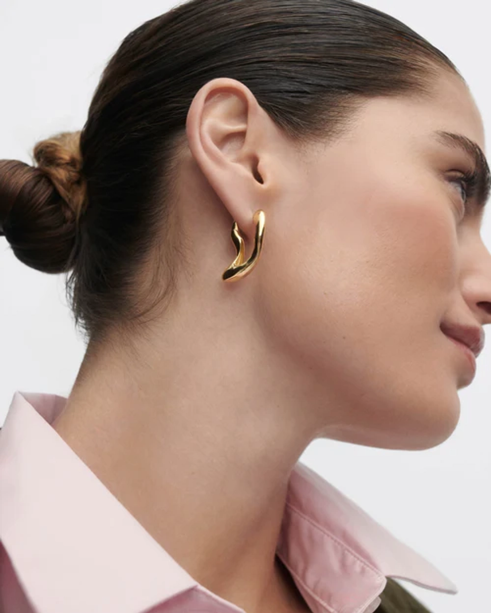 Серьги Sense Hoops серебро 925 пробы покрытое золотом