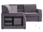 Диван угловой Сенатор (ДУ) 2022 SQUARE 22 (велюр серый)
