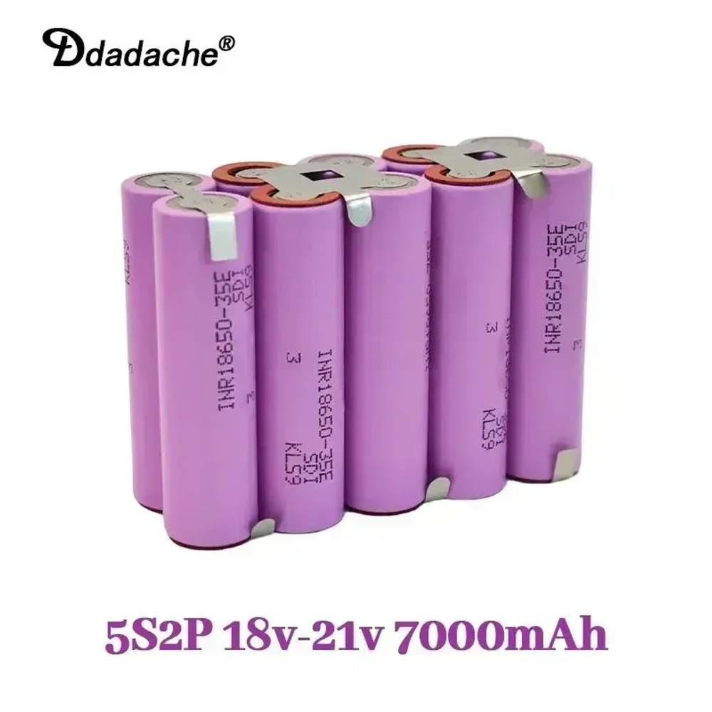 20A 18650 35E 3500 mAh 7000 mAh 3S 4S 5S 6S 8S 7.4V 12.6V 14.8V 18V 25.2V 29.6V Сварная батарея
