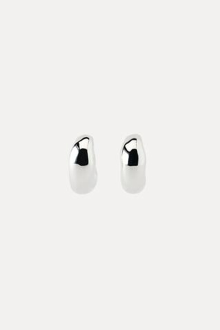 ZARA РЕЛЬЕФНЫЕ СЕРЬГИ-КОЛЬЦА, ОТТЕНОК СЕРЕЬРИСТОГО