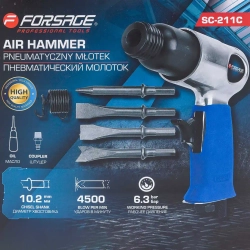 Пневмомолоток (4500уд/мин,6.3bar,круглое основание) Forsage F-SC-211C