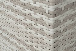 "Лунго" кашпо для цветов большое плетеное из искусственного ротанга, цвет бежевый